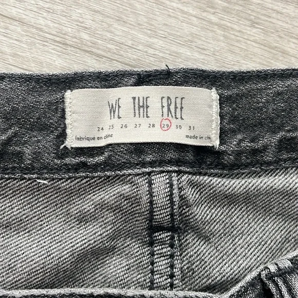 Free people grey wash denim shorts size 29 like new - Picture 2 of 5